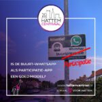 Foto van Whatsapp buurtpreventie bord. Preventie is vervangen door participatie.